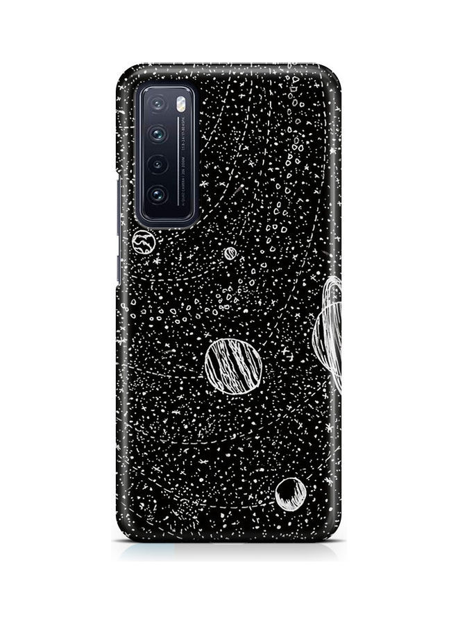 Covery Black Space Printed Back Cover for  Huawei Nova 7