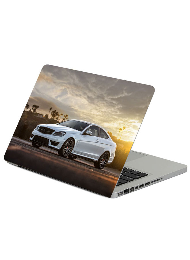 Mercedes Benz Sunset Sun Printed Laptop Sticker 13 Inch
