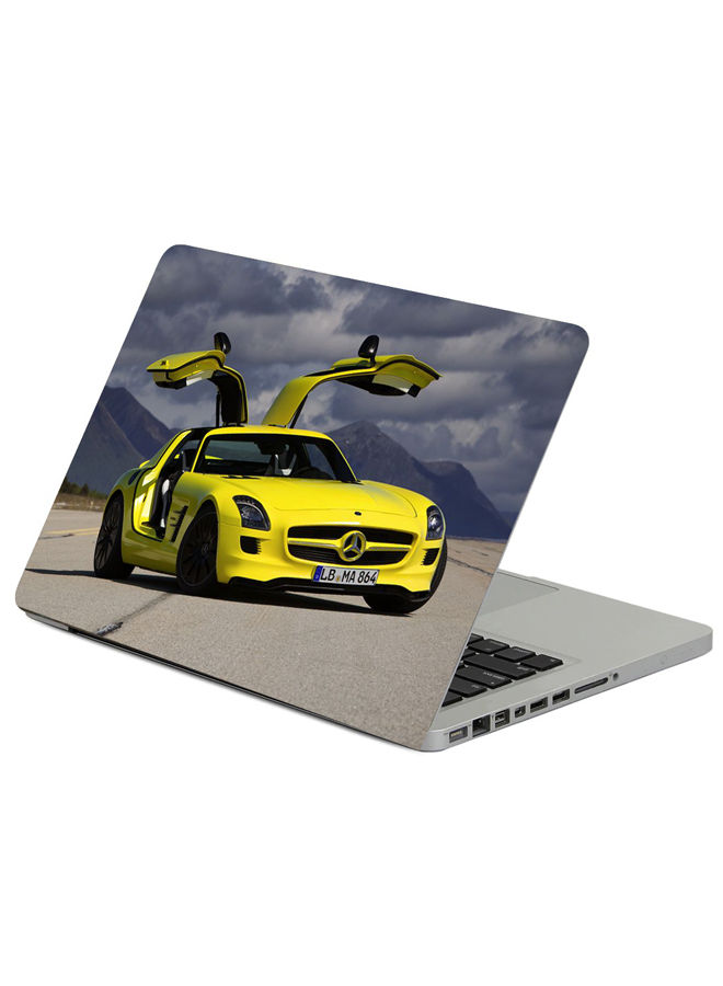 Mercedes Benz Yellow Printed Laptop Sticker 13 inch
