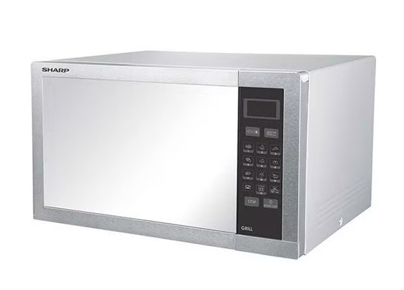 Sharp Microwave with Grill, 34 Liters , Silver - R-77At-St