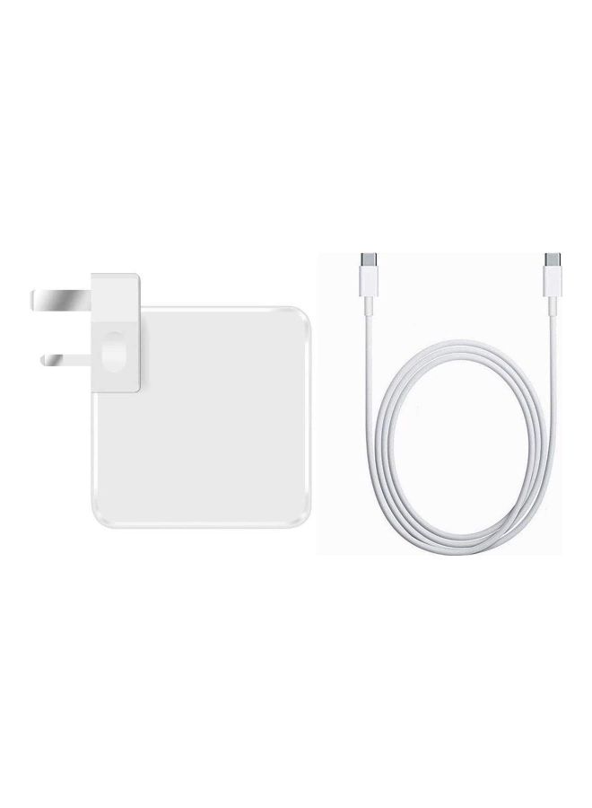 ICS Laptop Charger with USB-C Cable for Apple MacBook Pro 16, White - AS576