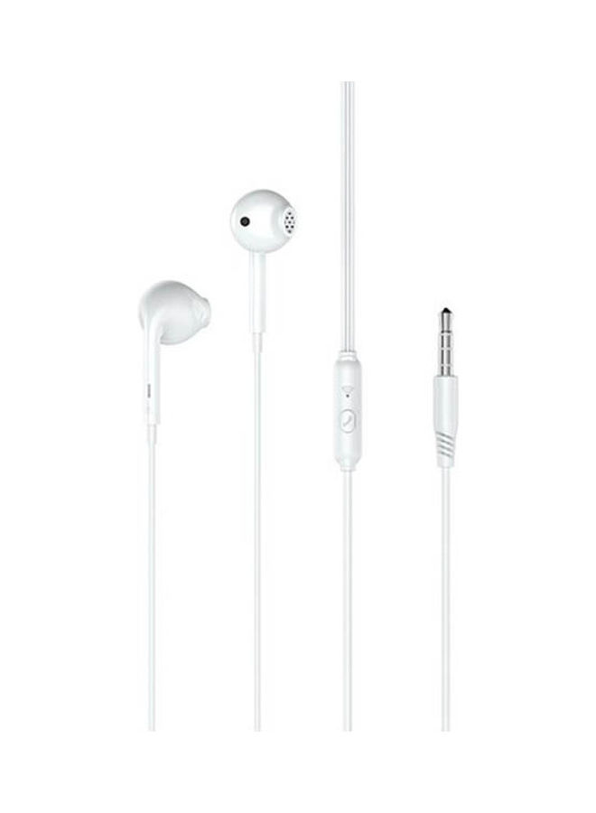 XO In Ear Wired Earphone with Mic - White