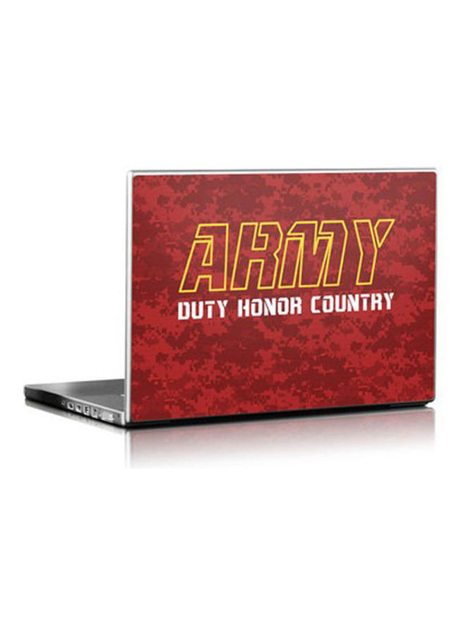 لاصقة بطبعة عبارة Duty Honor لابل ماك بوك إير 2020 13 بوصة