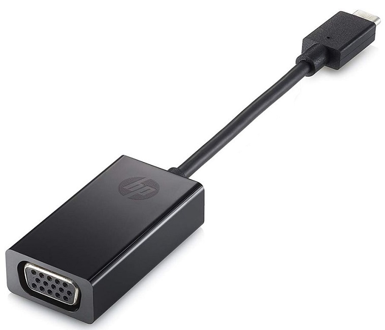 HP USB-C to VGA Display Adapter, Black - P7Z54AA