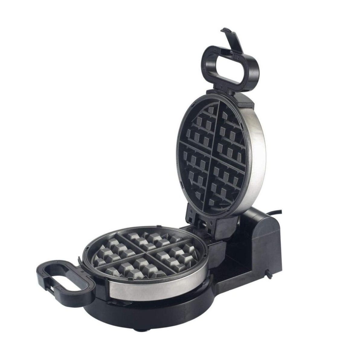 Home Waffle Maker, 1000 Watt, Black and Silver - WK3007