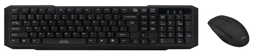 Porsh Dob Wired Keyboard and Mouse, Black - KM 280