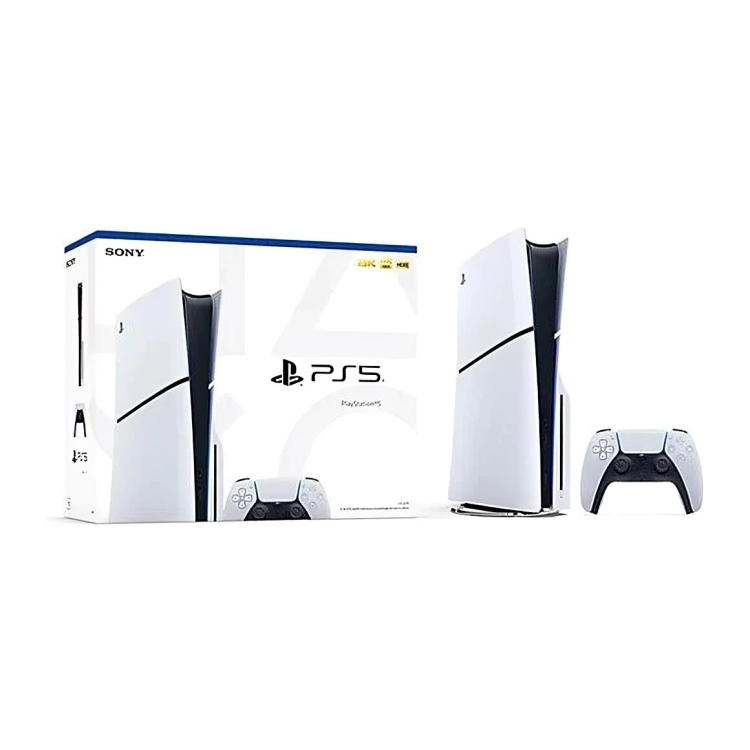 Sony PlayStation 5 Slim, 1TB SSD, with DualSense Wireless Controller, White with 1 Year Warranty