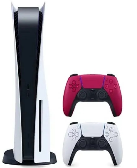 PlayStation 5 CD Edition, with  Console and  DualSense Wireless Controller, Red and White- PS5-CD-9