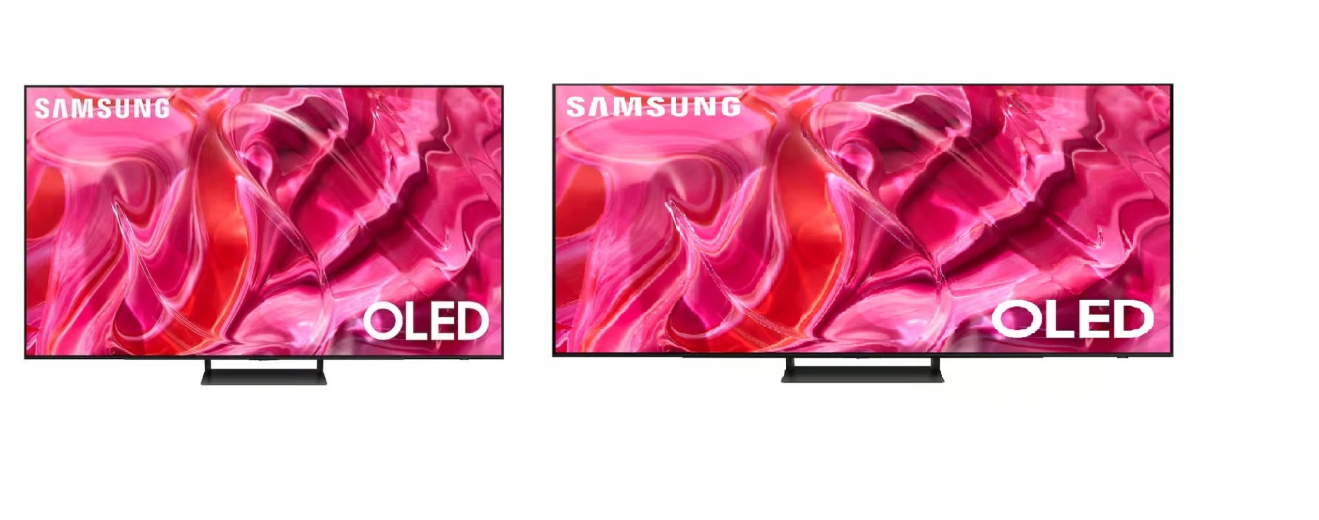 Samsung Series 9 77 Inch 4K Smart OLED TV with Built-in Receiver - QN77S90CAF with Samsung 55 Inch 4K UHD OLED Smart TV with Built-In Receiver- 55S90CA