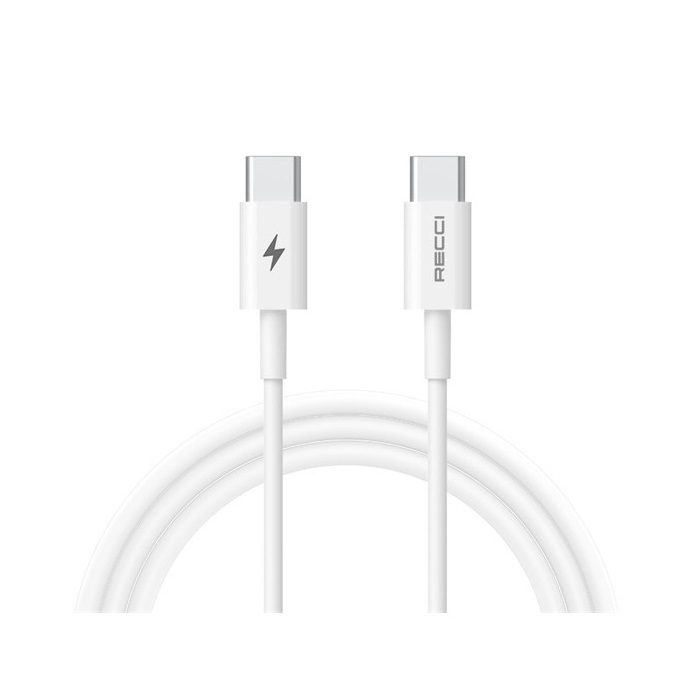 Recci Charging Cable, USB-C to USB-C, 1.5M, White - RTC P05CC