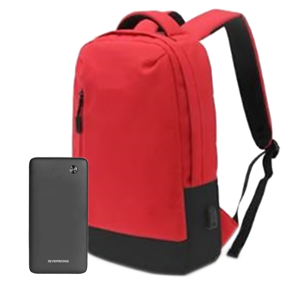 Laptop backpack with power bank on sale