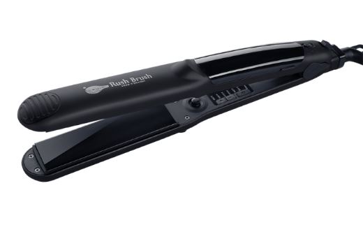 Rush Brush Steam Hair Straightener, Black