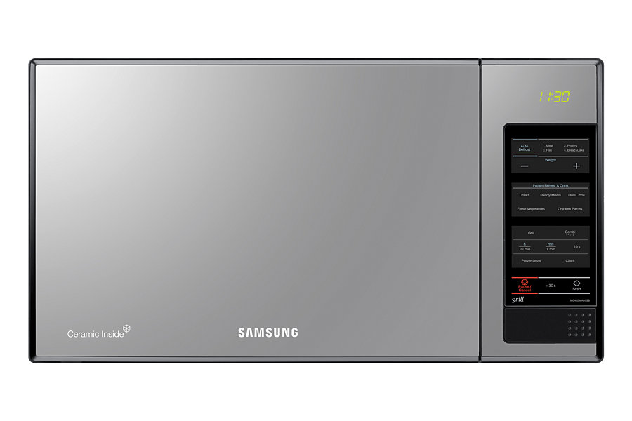 Samsung Microwave Oven with Grill, 40 Litres, 1000 Watt, Silver and Black - MG402MADXBB