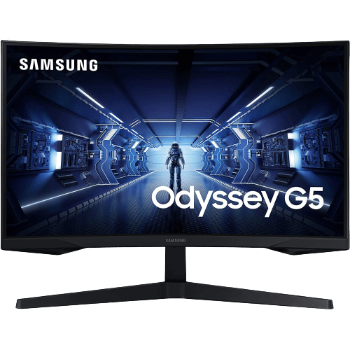Samsung Odyssey G5 27 Inch, 144Hz, 1ms, WQHD LED Curved Gaming Monitor, Black - LC27G55TQBMXEG