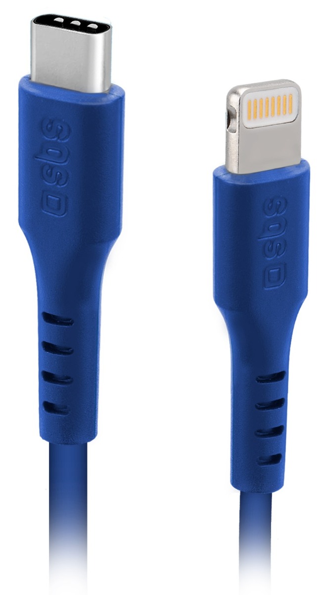 SBS Type-C USB to Lightning Cable, 1 Meter, Blue - TECABLELIGTC1B