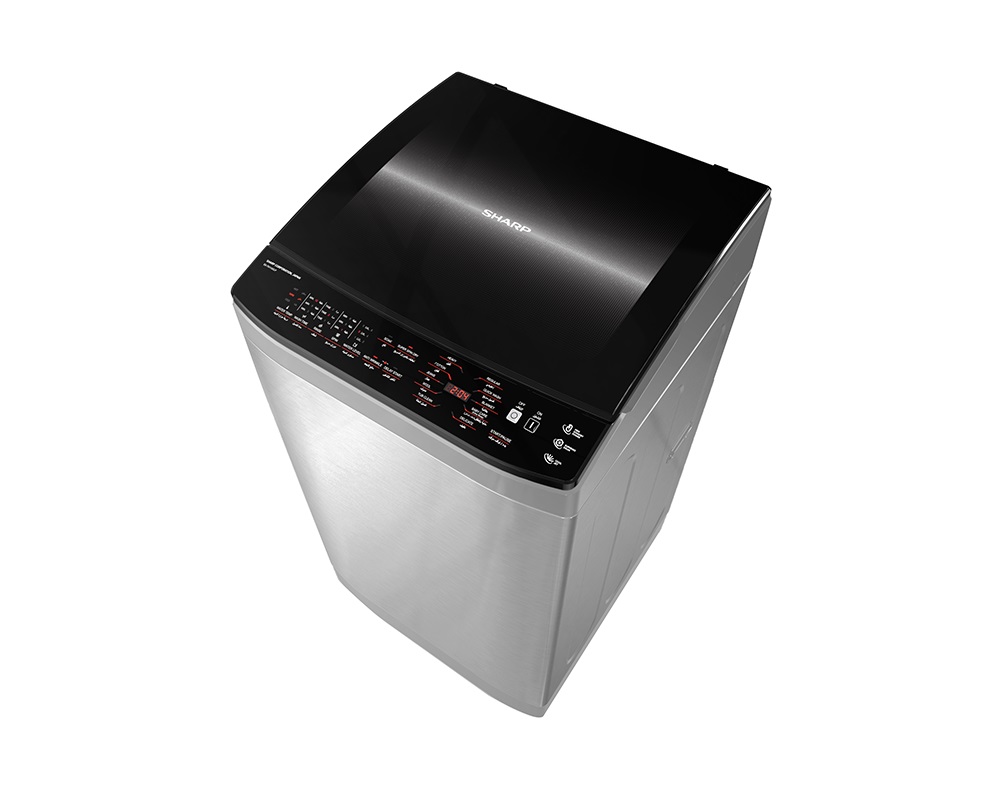 Sharp Top Loading Automatic Washing Machine, 11 Kg, Silver - ES-TN11GSLP
