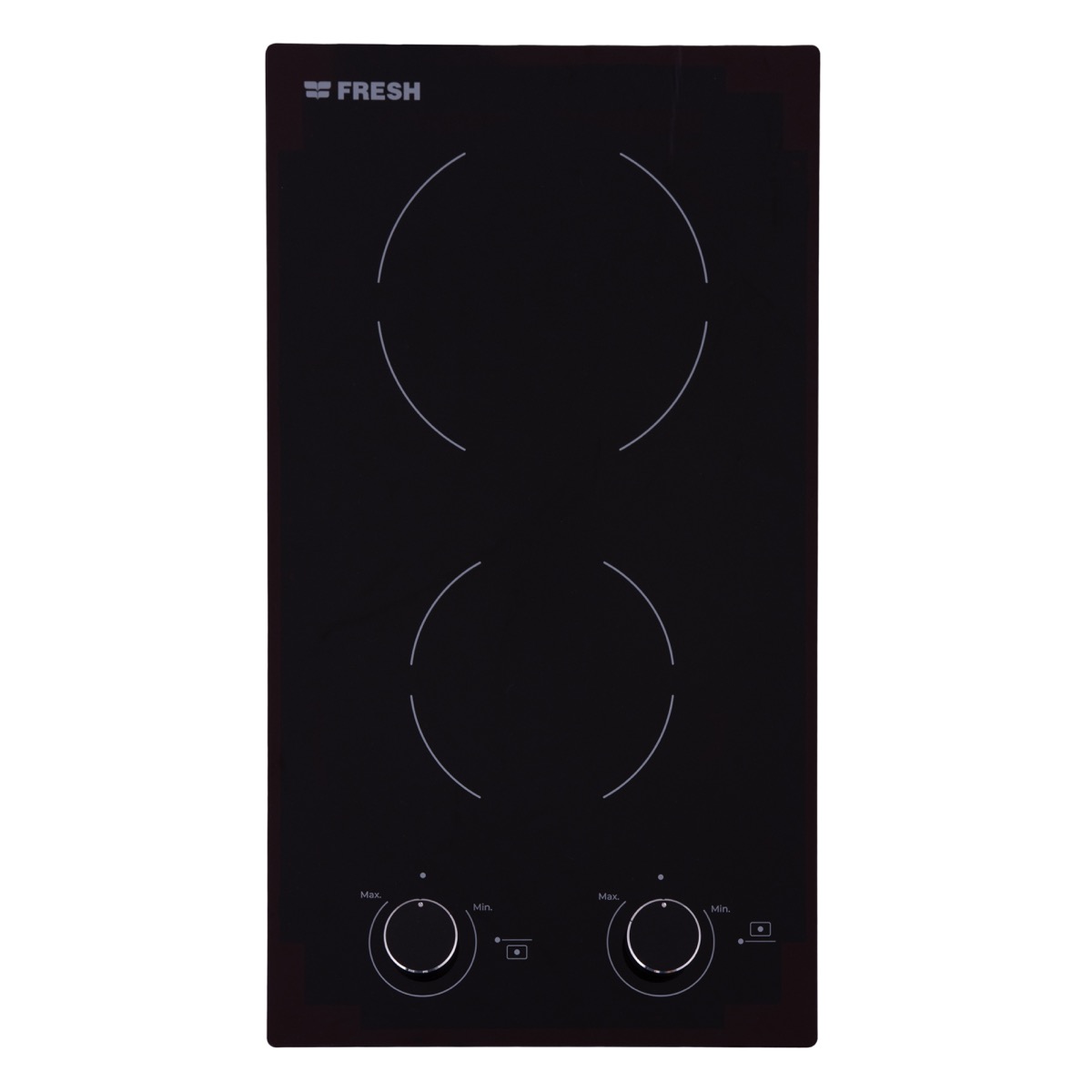 Fresh Built-In Electric Hob, 2 Burners, Black- 500013942