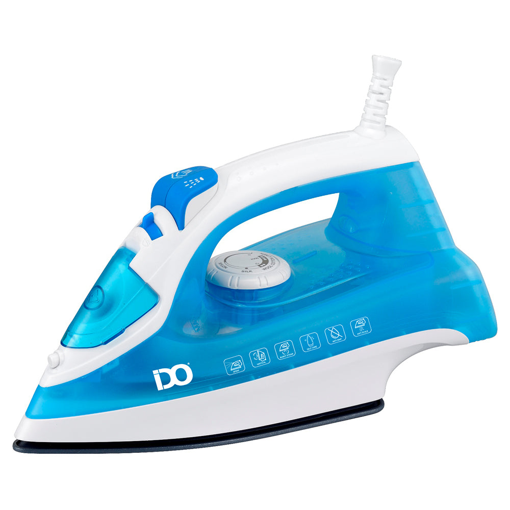 iDO Steam Iron, 280ml, 2200 Watt, White and Blue - SI2200-BWH