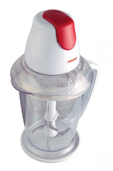 Tornado Meat & Nuts Chopper, 400 Watt, 1.5 Liter, White - CH-400B