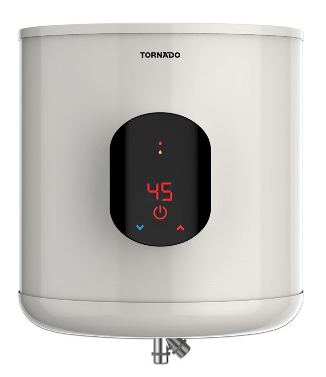 Tornado Electric Water Heater, 35 Liters, Off White - EWH-S35CSE-F