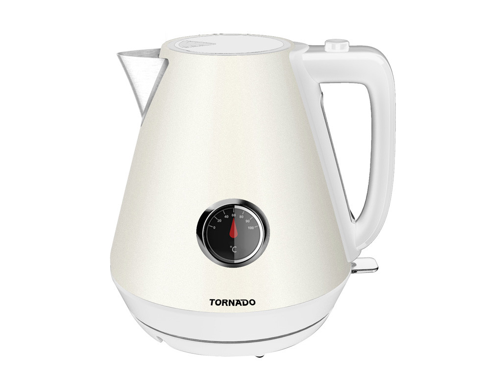 Tornado Electric Kettle, 1.7 Liter, 2200 Watt, White - TKP-2217-TC