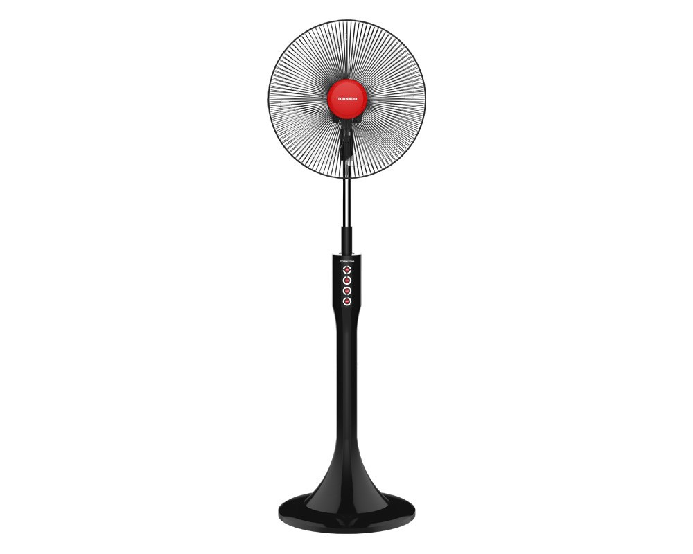 Tornado Stand Fan Without Remote Control, 16 Inch, Black - EFS-111T