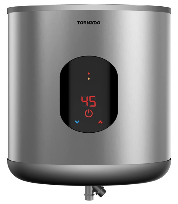 Tornado Digital Electric Water Heater, 35 Liters, Silver - EWH-S35CSE-S