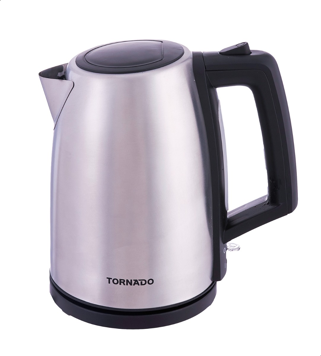 Tornado Electric Kettle, 1.7 Liter, 1850 Watt, Silver - TKS-2117