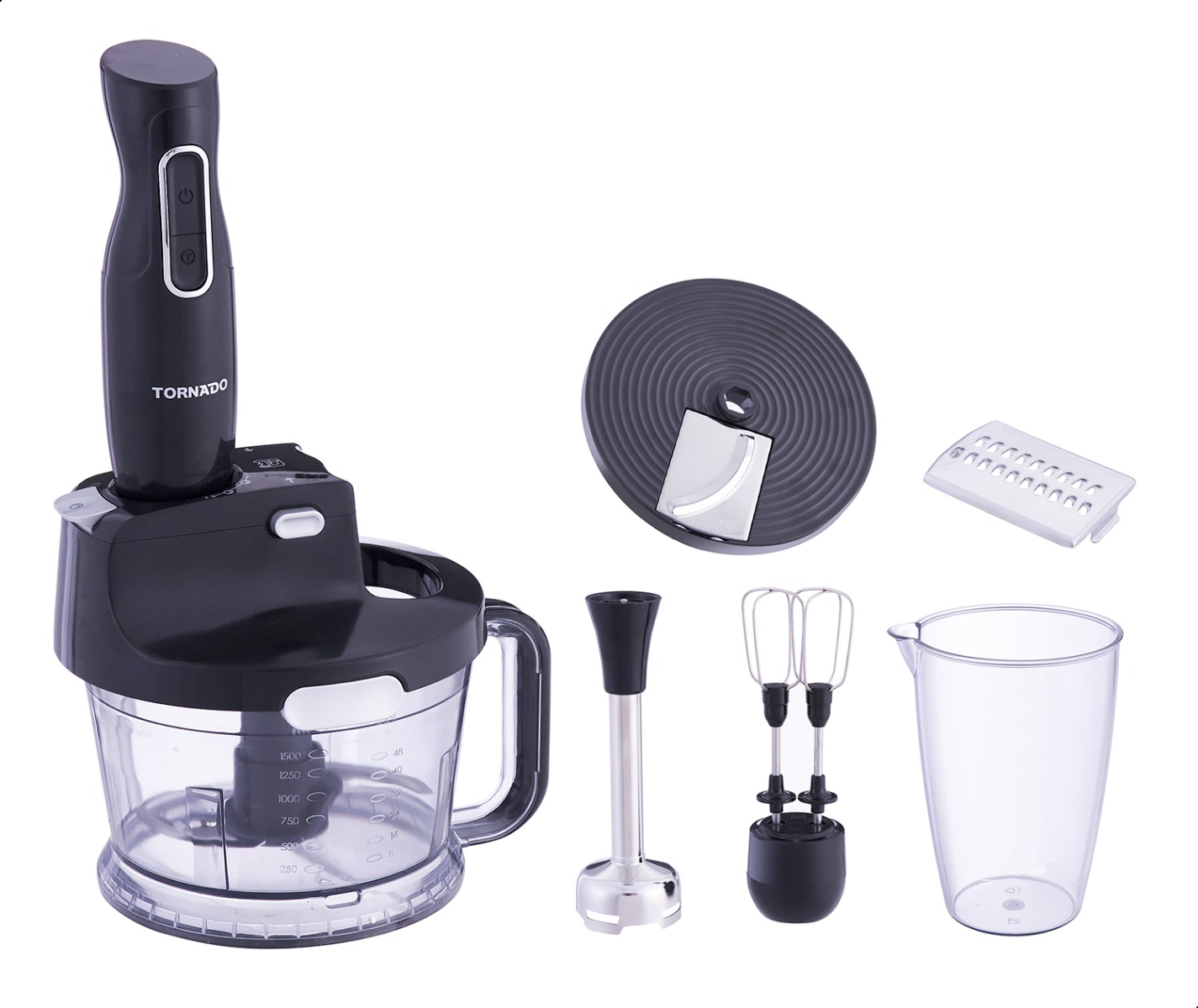 Tornado Hand Blender Set, 1000 Watt, Black - THB-1000MK