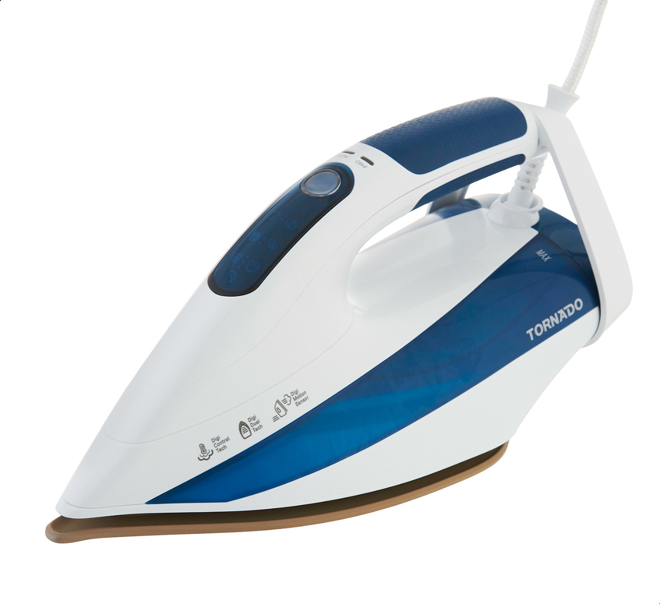 Tornado Steam Iron, 2800 Watt, White x Blue- TST-2400E