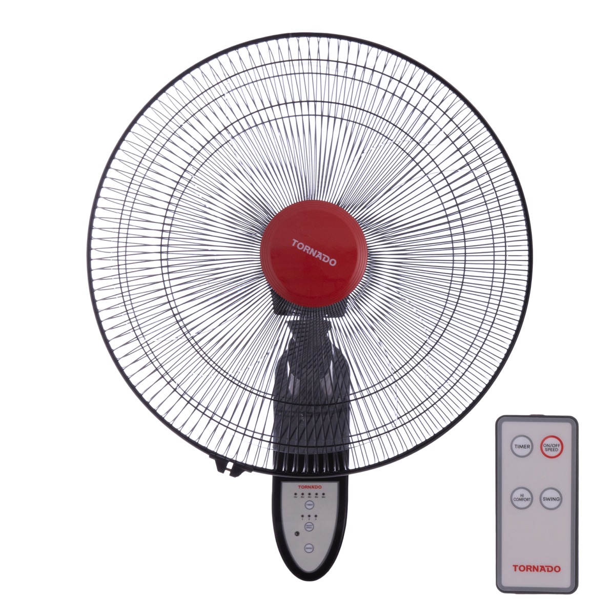 Tornado Wall Fan With Remote Control, 18 Inch, Black - EPS-18R