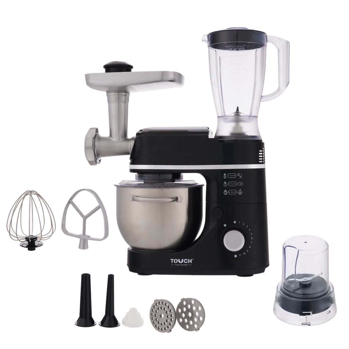 Touch Premium Plus Stand Mixer, 2000 Watt, Black - 40567