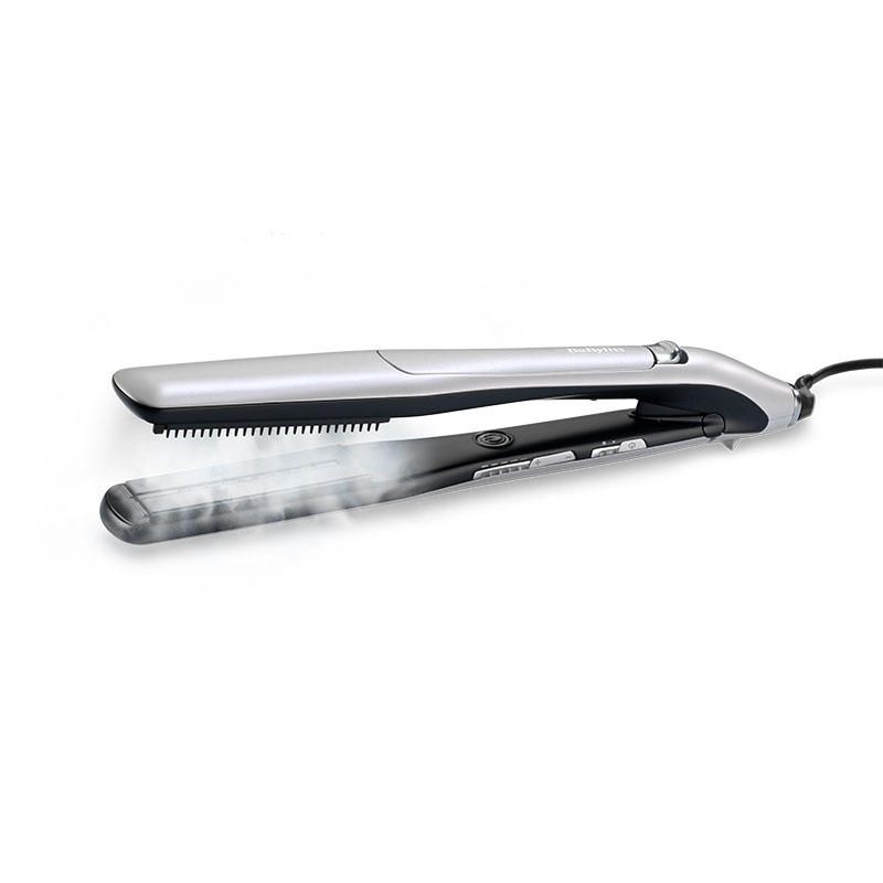 BaByliss Steam Luster Steam Straightener, Silver - ST595E