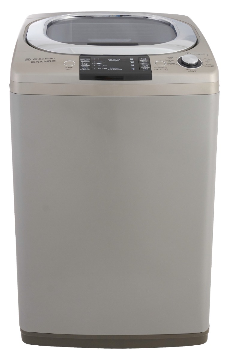 White Point Top Loading Washing Machine, 14 Kg, Silver - WPTL14DGSCM