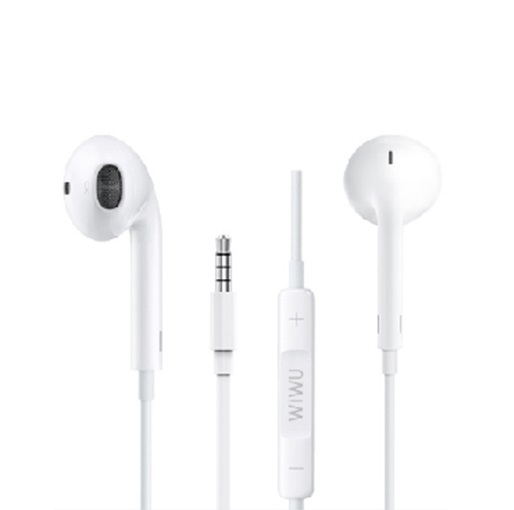 Wiwu Wired In-Ear Earphones, White- EB101
