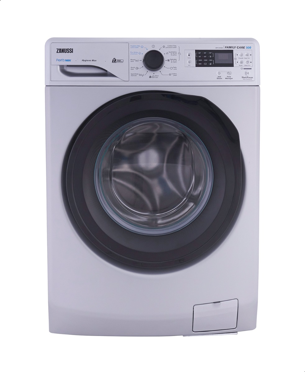 Zanussi Perlamax Washing Machine, 7 Kg, Silver - ZWF7240SB5